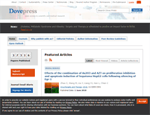 Tablet Screenshot of dovepress.com
